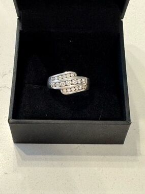 Sterling Silver Pavé Multi-Row Ring